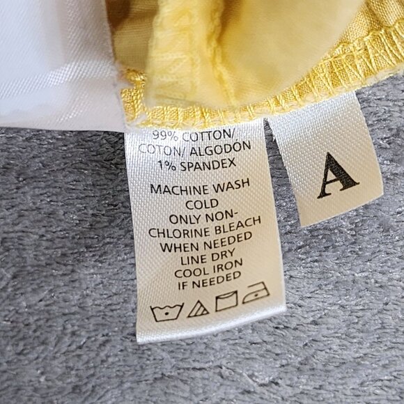 Women's Yellow Ann Taylor LOFT Shorts 4" Inseam Med Rise Size 4 - Picture 4 of 10
